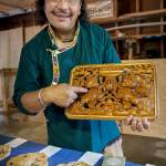 (Photo by David Welton) Some of Sampa Lhundups work includes the Eight Auspicious Signs of Buddhism.