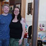 (Photo by Marina Blatt) Co-owners Kate Kilpatrick and Paul Rose smile outside of their storefront.