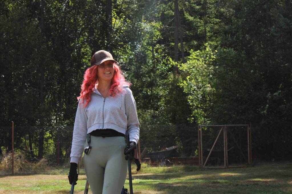 (Photo by Allyson Ballard) Having a good sense of humor is essential to running a pet waste business, Shannon Useman said.