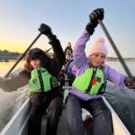 (Photo provided) Team Tsunami trains through the winter bundled in warm clothes.