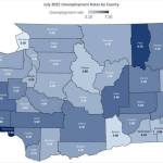 Labor force by county snapshot by the Employment Security Department.