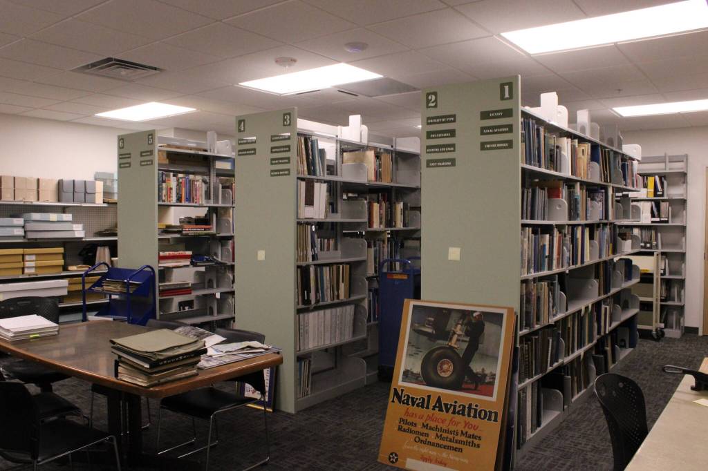 (Photo by Allyson Ballard) Access to the museums vast archive is available by request for those conducting research related to naval aviation.