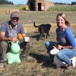 (Photo by Marina Blatt) Shannon and Steve Hilborn smile in the toddler play area.