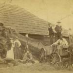Photo courtesy of ICHS 2023.045.001.
Pictured here is a threshing scene from 1890 at the Izett Farm, which once stood on the land where Naval Air Station Whidbey is currently located.