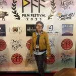 Kim Hornsby on the red carpet at the Poulsbo Film Festival in 2023.
