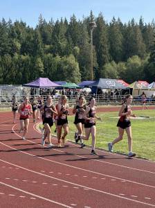 Coupeville’s girls move out as a pack.