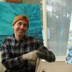 (Photo by Allyson Ballard) Dynamism and intuition are core tenets of Penn Cove Gallery artist Timothy Haslets work.