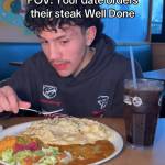 (Photo from @elcazwhidbey on TikTok) Rodriguezs nephew, Angel Barrera, side-eyes his date for a TikTok video.