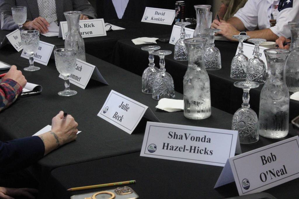 (Photo by Allyson Ballard) Despite the serious tone  including discussions about suicide rates and mental health services  the meeting ended on a forward-looking note.