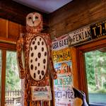 Photos by David Welton
Hootie McHoots-a-lot, designed by Janie Cribbs, is a watchful sentinel at Baileys Corner Store.