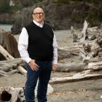 (Photo by Marina Blatt) Douglass Shaw poses in front of the infamous Deception Pass bridge.