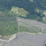 An aerial image of Cultus Bay, where a project to reconnect an inner estuary is already underway. (Photo provided by Washington State Recreation and Conservation Office)