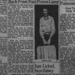 Photo provided
Frank Alm, Smiths uncle, is featured in a newspaper for coming back from a German internment camp.