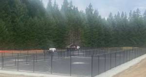(Photo provided by South Whidbey Parks and Recreation) Sports court surfacing of six new pickleball courts wont be added until spring.