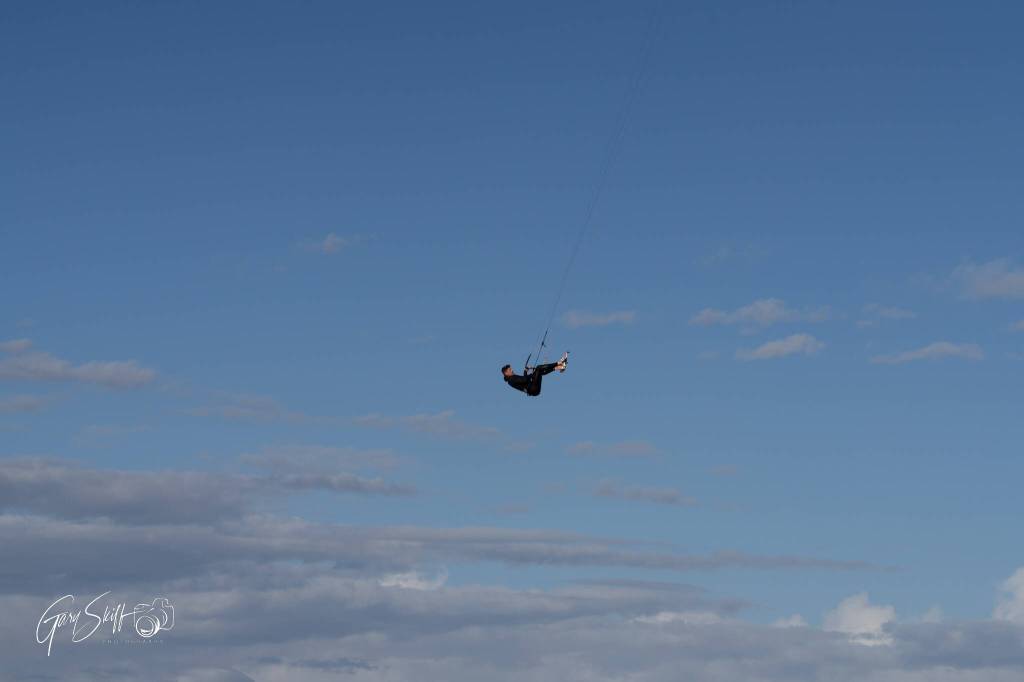 (Photo by Gary Skiff) Martin Anderson looks small compared to the vast sky.