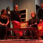 Charles and Ruth have their friends over for an experience with a medium. From left are Shealyn Christie (Ruth), Ben Honeycutt (Dr. Bradman), Kellen Cox (Mrs. Bradman) and Lachlan Waterbury (Charles). (Photo by Marina Blatt)