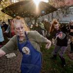 Zombies in 2023s flash mob strike a spooky pose. (File photo by David Welton)