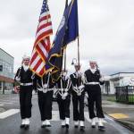 File photo
Sea Cadets wielded flags at the Veterans Day Parade in Oak Harbor last year.