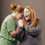(Photo by Sandy Welch) Kat McMath (Betsy Kohler Harvey) and Ginny McMath (Dana Johnson) sing a mother-daughter duet.