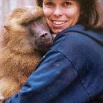 (Photo provided) A young Jan Naud with Olive, the anti-graffiti, drug-free baboon for the city of Albuquerque in the 90s.