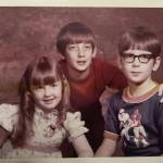 Cheryl Rafert, Jon Larson and Jeff Pangburn pose for a family photo.