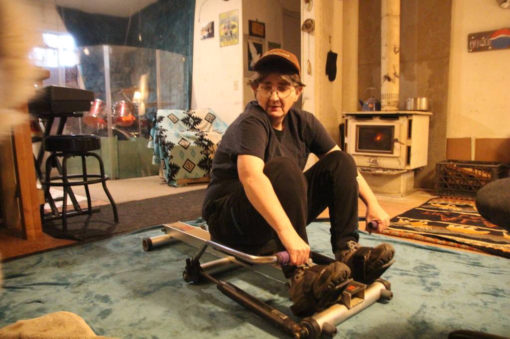 Photo by Marina Blatt. As an extreme kayaker, Ross said she is always maintaining her fitness by training with a weighted pack, a row machine and a treadmill.