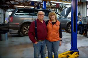 (Photo by David Welton) Matt and Vicky Hassrick, longtime owners of Matts Import Haven, are retiring at the end of this month. The Clinton auto repair shop will remain open under new ownership and yes, the name will stay the same.