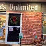 Photo provided by Noel NicFergusson
An employees husband painted a fake door and brick wall on the plywood, creating an optical illusion from afar that has fooled some people into thinking the accident never happened.