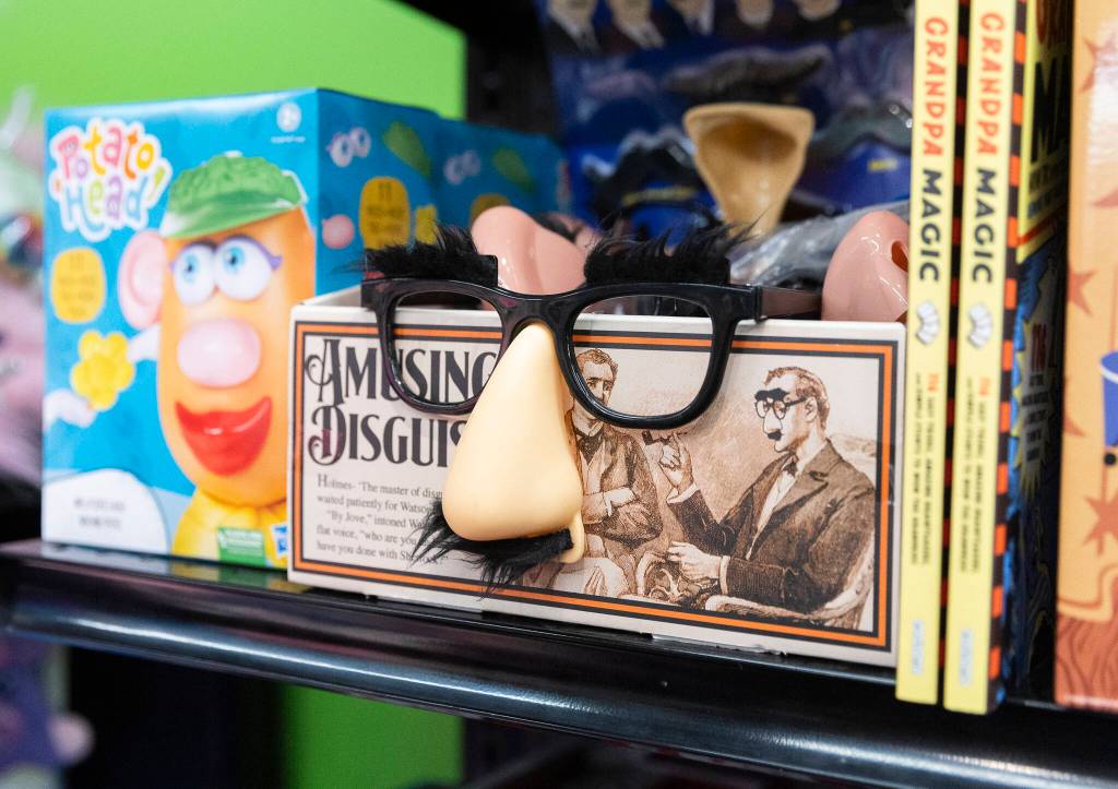 Fake nose and glasses at The Star Store in Langley. (Olivia Vanni / The Herald)