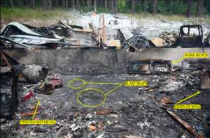 An image from an ATF report shows the blast seats of the explosion.