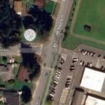 Screenshot from Google Maps
An aerial view of the crosswalks causing concern, located in close proximity to an exit point from the school parking lot.