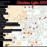 (Photo provided by Oak Harbor resident Carry Stucky) The map illustrates the best places to catch the holiday lights in Oak Harbor.