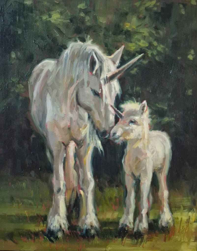 (Photo provided) The Whidbey Island Ren Faire commissioned Holley to paint majestic unicorns.