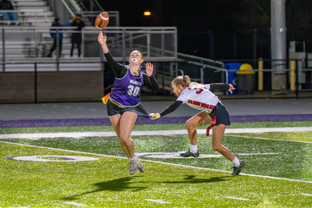 Quarterback Layla Suto, pictured here, helped the Wildcats complete a chaotic comeback against the Cascade Bruins.