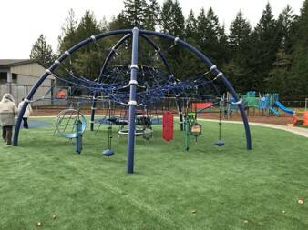 (Photo provided) Inclusive playground equipment was recently added to the South Whidbey Elementary School.
