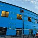 (Photo provided) Exterior siding and windows are in progress at the middle school and high school campus.