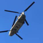 (Photo by Allyson Ballard) A different Chinook helicopter transported the PBY Wednesday than the one which attempted the airlift on Tuesday.