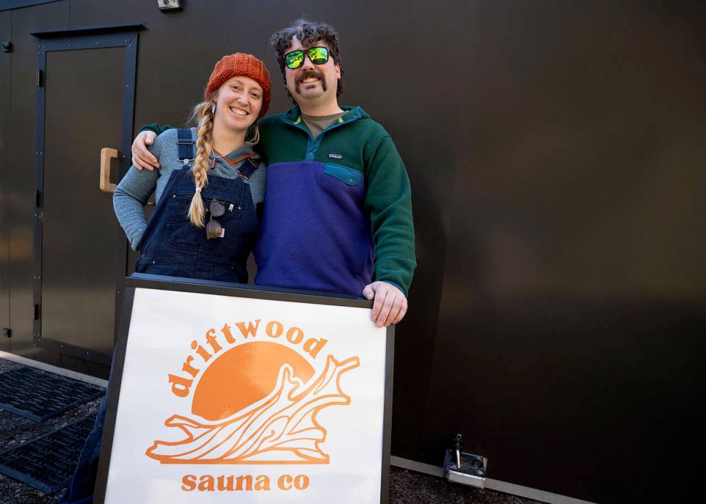 (Photo by David Welton) Caris and Ryan Tucker are the co-owners of the new Driftwood Sauna Co.