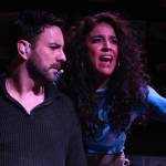 (Photo by Marina Blatt) Karla Luna playing Mimi Marquez and Cris Matochi playing Roger Davis sing Another day, from RENT as Davis grapples with hiding that he has HIV.