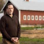 Vincent Nattress, the owner of Orchard Kitchen, at his adjacent farm on Monday, Jan. 26, 2026 in Langley, Washington. (Olivia Vanni / The Herald)