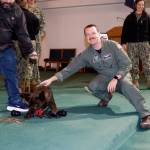 Official Navy photo by GM1 Joseph Martinez. Capt. Nathan Gammache, the bases commanding officer, pictured here, was among the attendees at Freddys farewell.