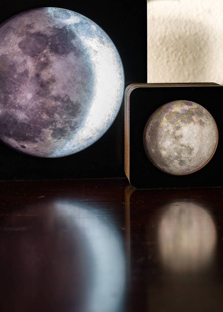 (Photo by David Welton) The moon clock, known as the LunaKron, comes in various sizes.