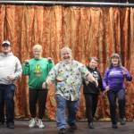 Photo by Marina Blatt. Despite all of its ups and downs, today the playhouse is a light among the community: hosting more than five shows a year, classes for kids and adults, and playing the role of a second home for those who are part of it. From left are Kevin Meyer, Eric George, Rusty Hendrix, Bob Hendrix, Theresa Frazer, Susie Thompson and Jim Riney.