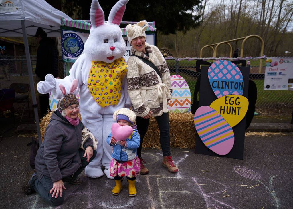 Photo by David Welton. Everyone was smiling, Welton, the photographer, recalled of the Clinton egg hunt in 2023.
