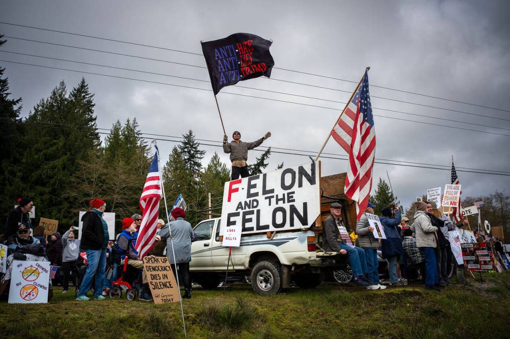 Photos by David Welton. Protesters voiced their concerns about a number of issues.