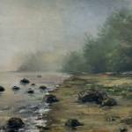 Art by Katy Holley. When Holley set up her easel at Ala Spit on North Whidbey in 2024, she could not have anticipated that the ocean landscape she rendered would later emerge as the cover of the widely acclaimed novel.