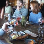Photo by Marina Blatt
Dishes arrived family-style along a long, shared table. Many guests pulled out their phones to capture the delicious spread.