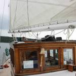 (Photo by Allyson Ballard) There are two helms from which the Suva can be steered: one in the pilothouse, and one on the deck.