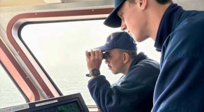 Photo provided by the US Coast Guard. The missing 65-year-old man was located deceased at 2 p.m. on May 22 at a beach near Central Whidbey, according to the U.S. Coast Guard, bringing a 17-hour-long search to an end.