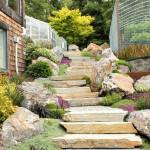 (Photo by Allyson Ballard) Accessibility features in the garden include numerous walkways, stairs with landings every few steps and slopes which can be ascended if stairs are proving too difficult.